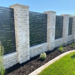 custom concrete fence