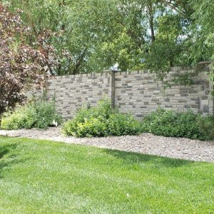 ledgestone concrete fence