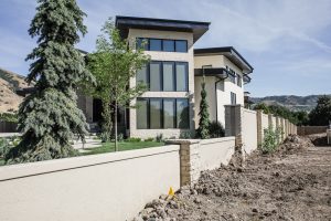 stucco concrete fence