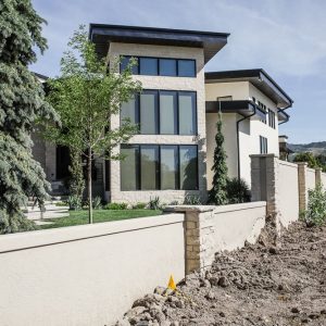 stucco concrete fence
